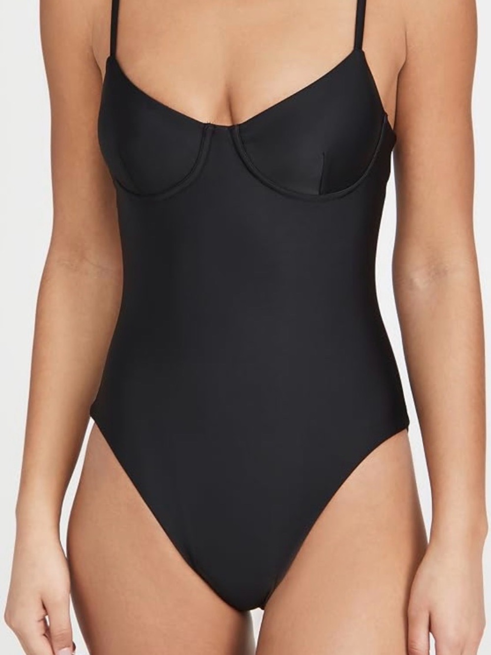 Madewell Black Underwire One-Piece Swimsuit